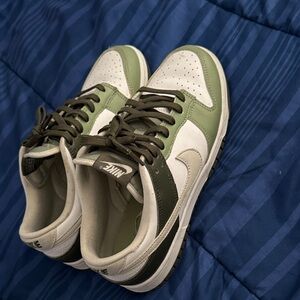 Nike Men's Olive and White Sneakers